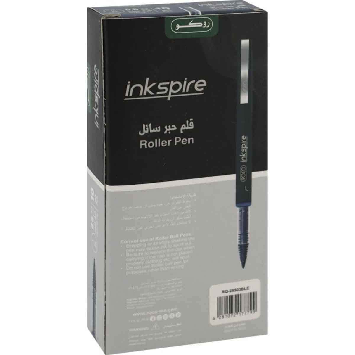Roco Blue 10-Piece 0.6mm Cone Tip Rollerball Pen Set