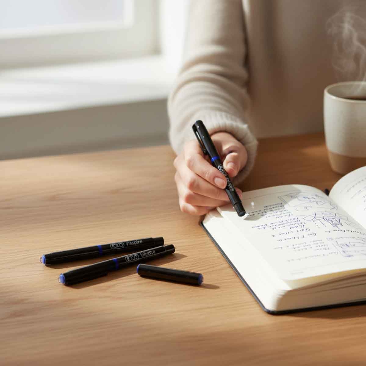 روكو أقلام رولربول سن مخروطي أزرق 0.6 ملم مجموعة 3 قطع