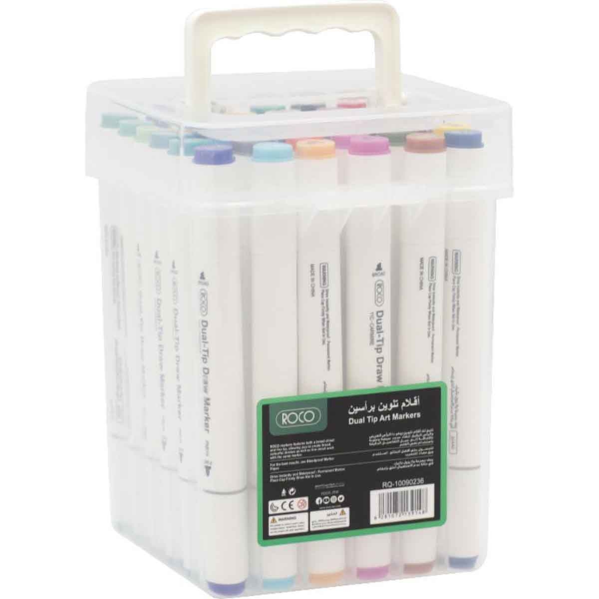 Roco 36-Piece Twin Tip Graphic Art Assorted Sketch Marker Set