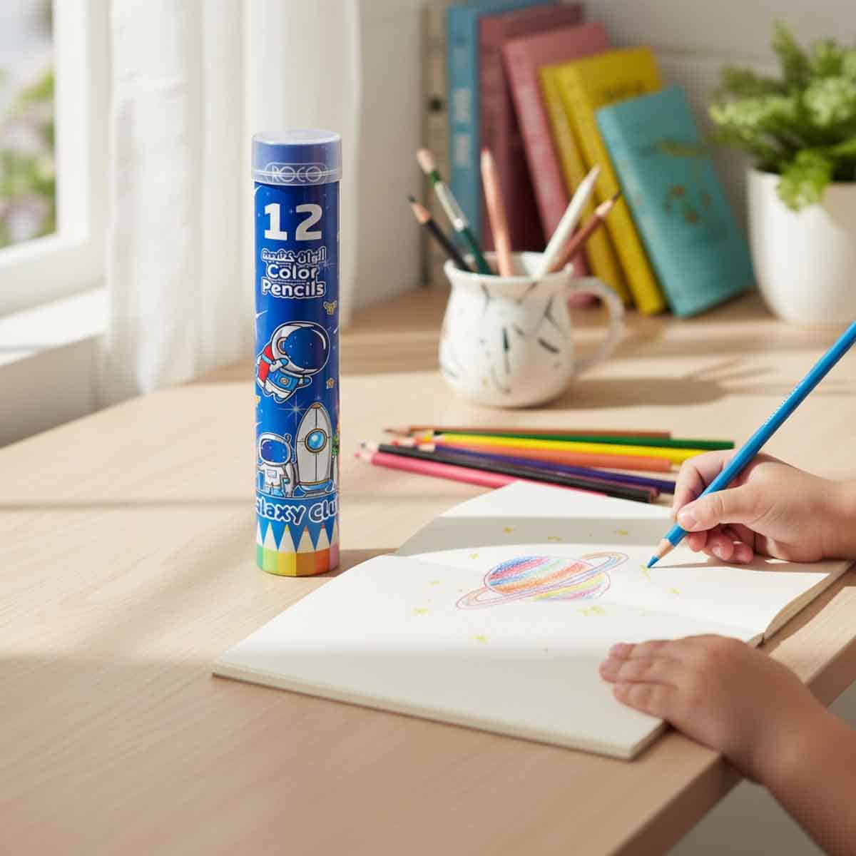 Roco 12-Piece Space Journey Assorted Color Pencil Set
