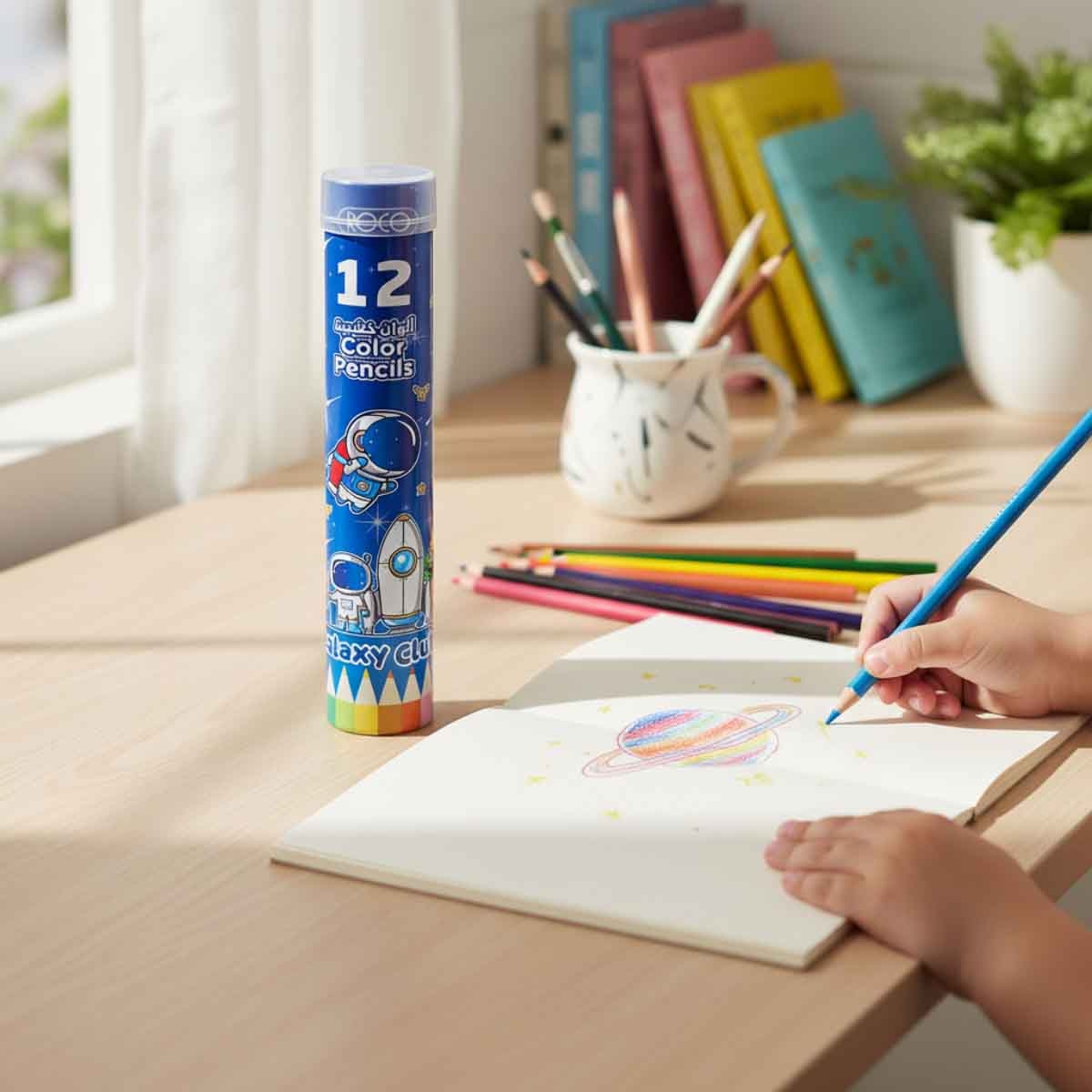 Roco 12-Piece Space Journey Assorted Color Pencil Set