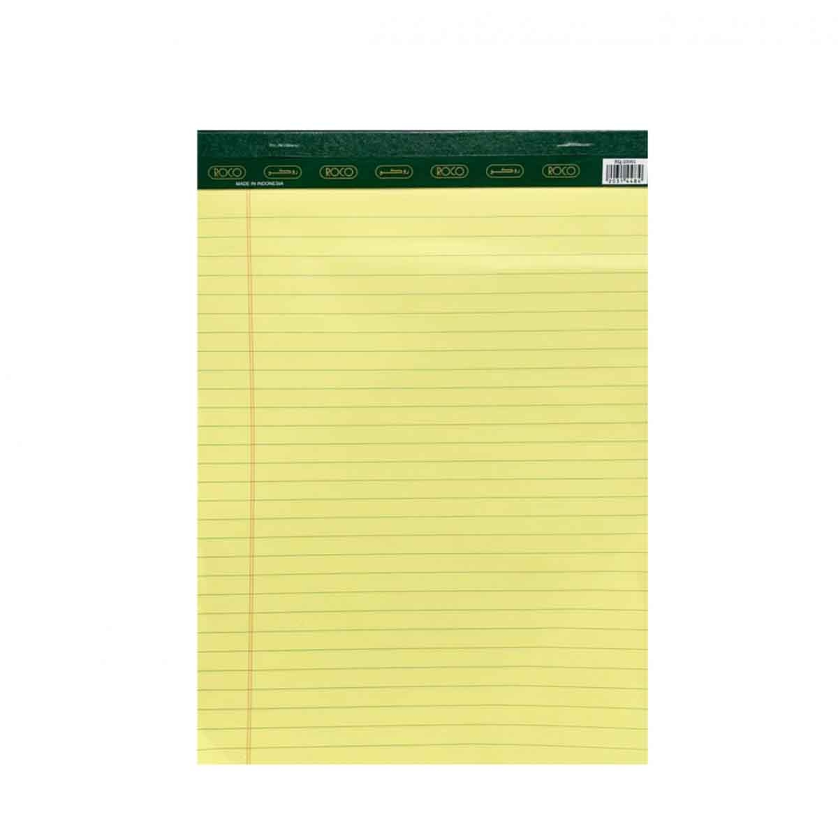 Roco Yellow 40-Sheets A4 Lined Standard Writing Pad