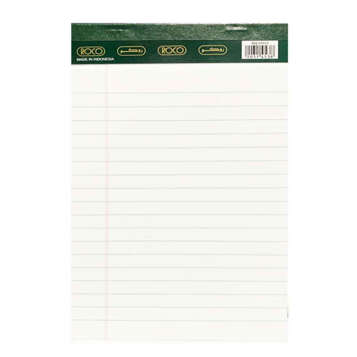 Roco White 40-Sheets A5 Lined Standard Writing Pad