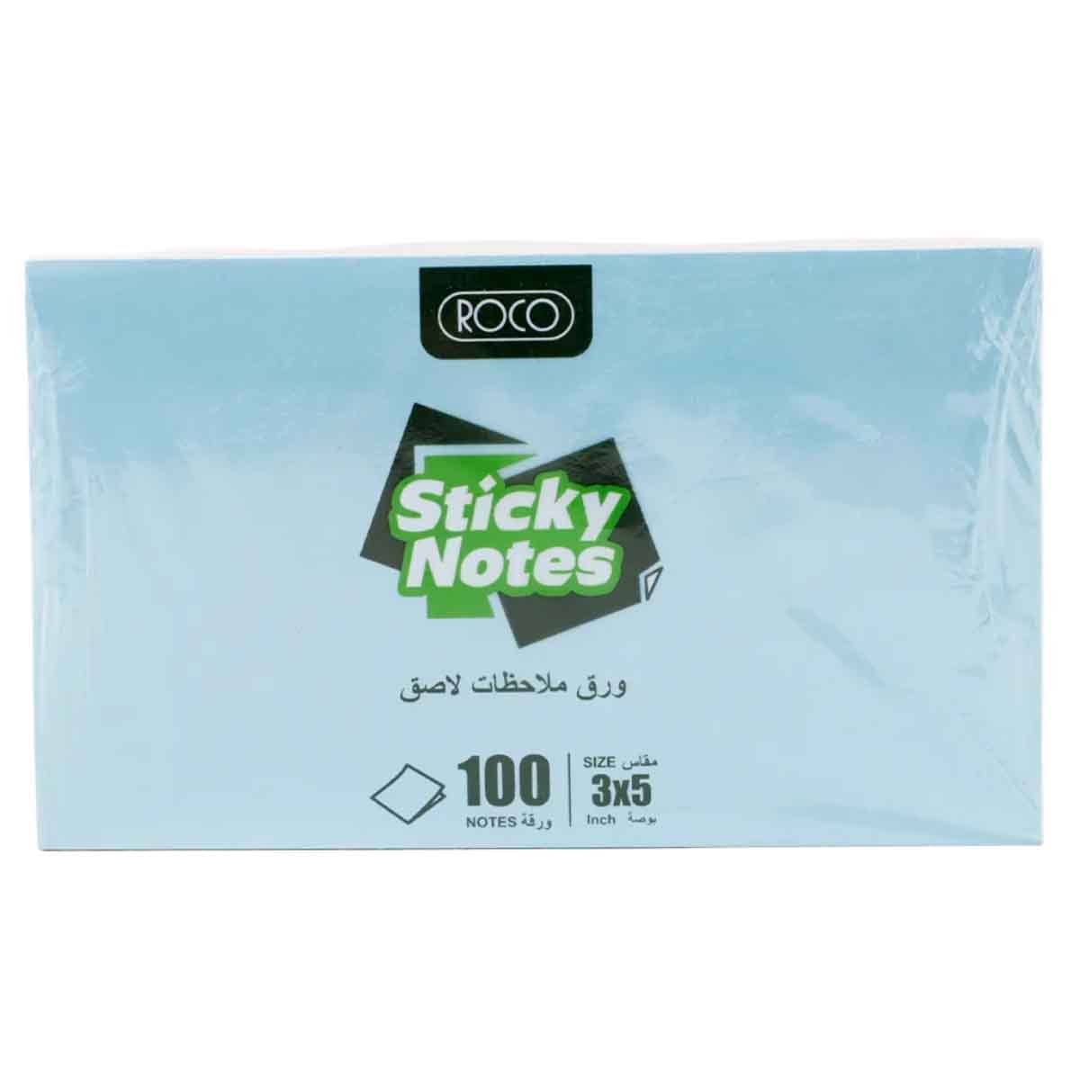 Roco Pastel 100-Piece 3" x 5" Assorted Sticky Notes Pack