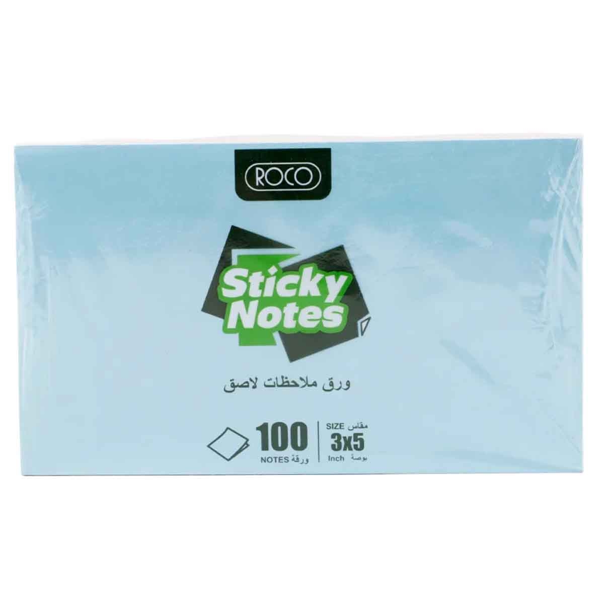 Roco Pastel 100-Piece 3" x 5" Assorted Sticky Notes Pack