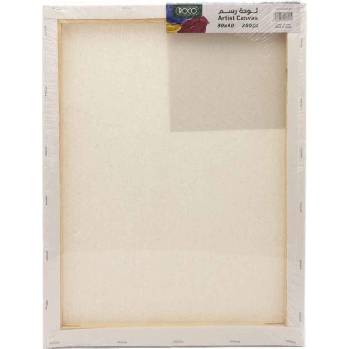 روكو قماش كانفس مشدود مستطيل ملمس خشن 12 × 16 انش