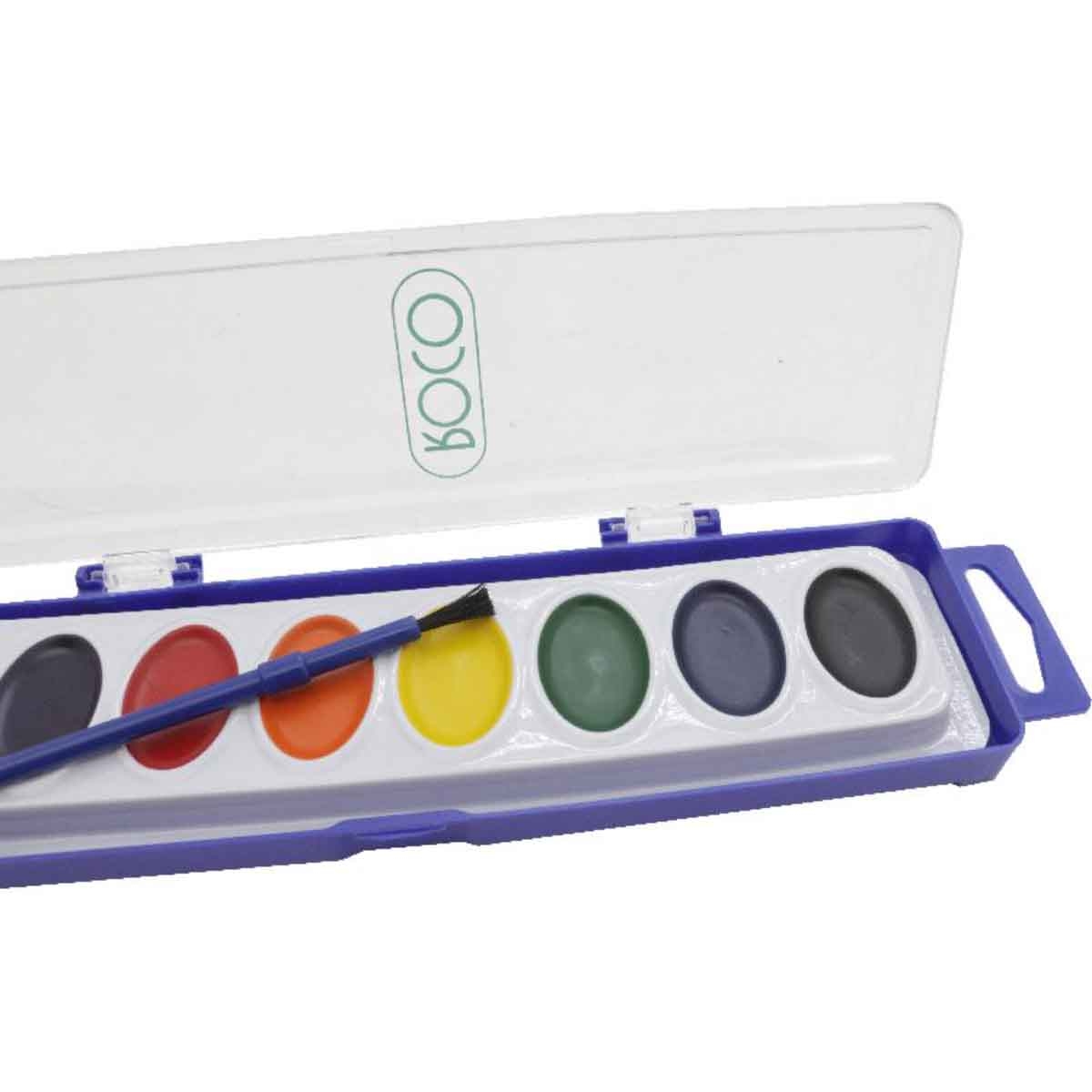 Roco 8-Piece Semi Moist Watercolor Water Cake Set