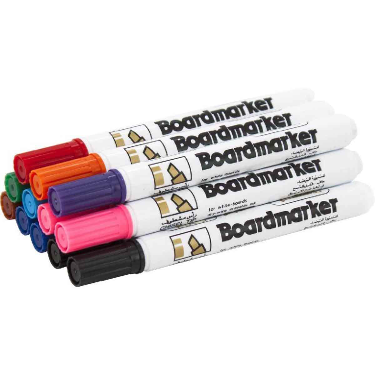Roco 1.5-3mm Chisel Tip Assorted Color Whiteboard Marker Set