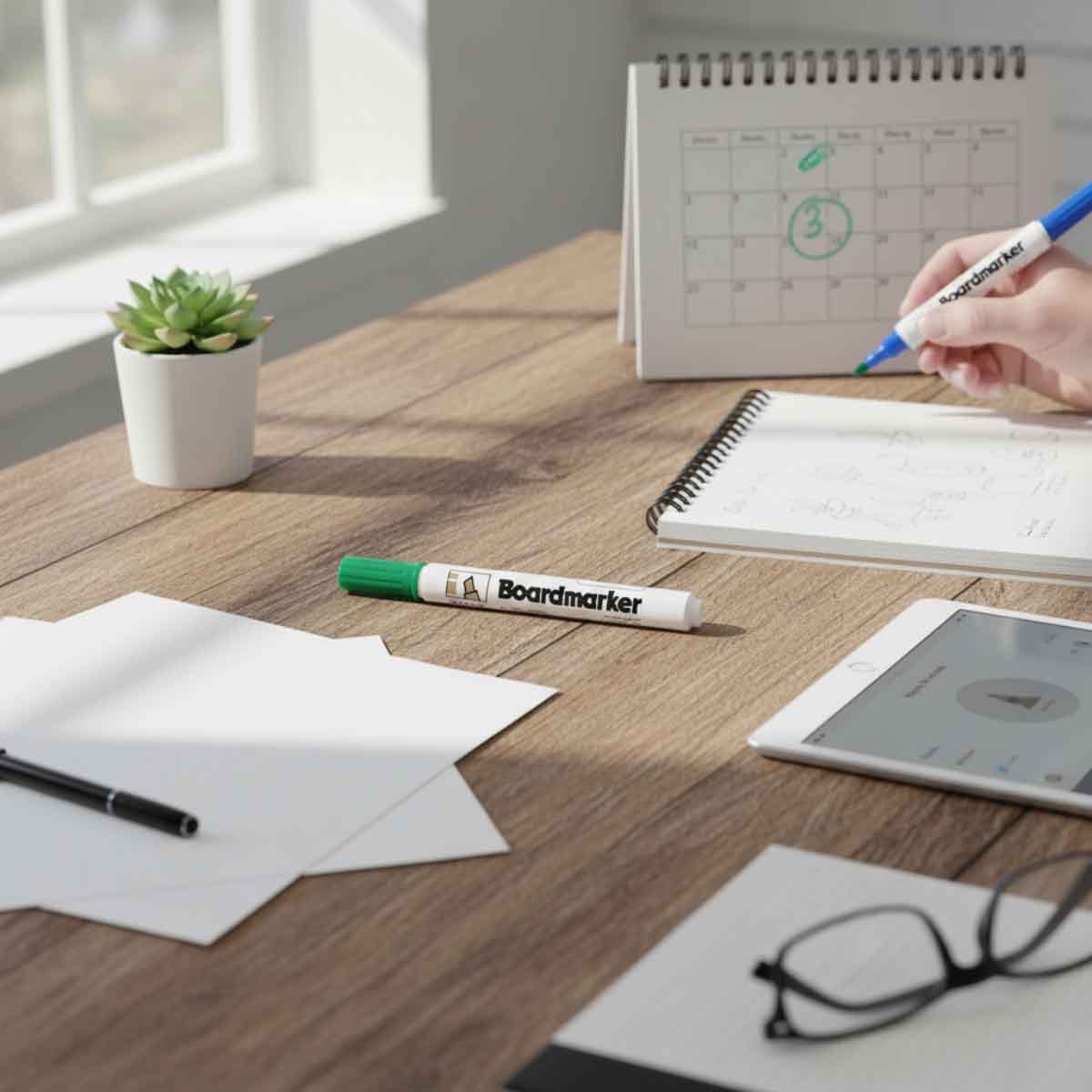 Roco Green 1.5-3mm Chisel Tip Whiteboard Marker