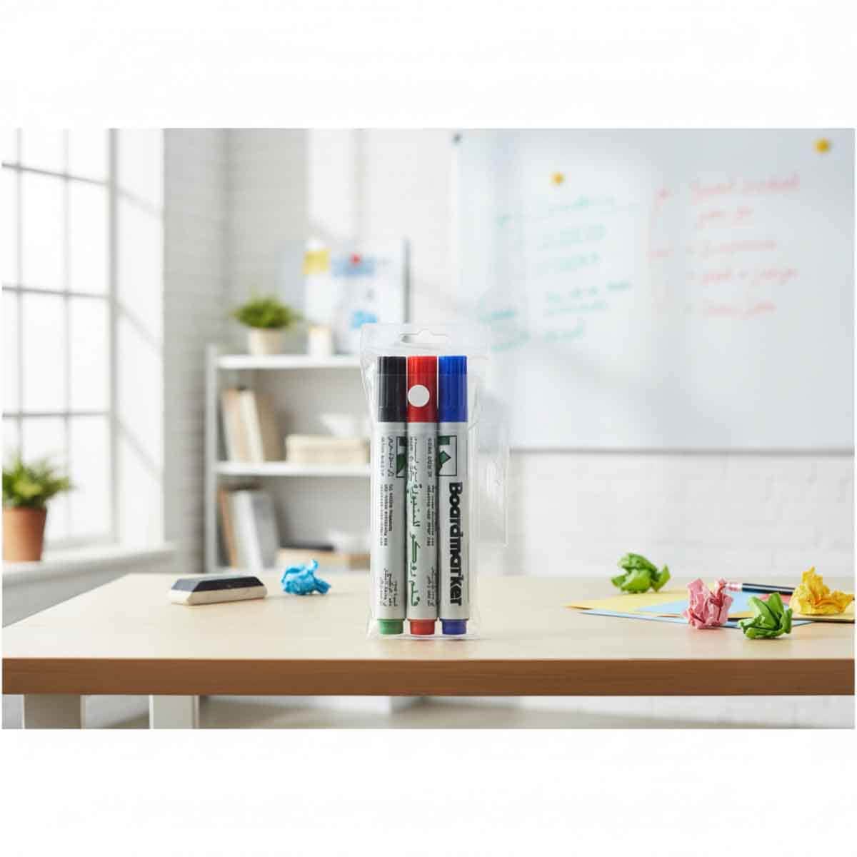 Roco 1.5-5mm Chisel Tip Assorted Color Whiteboard Marker Set