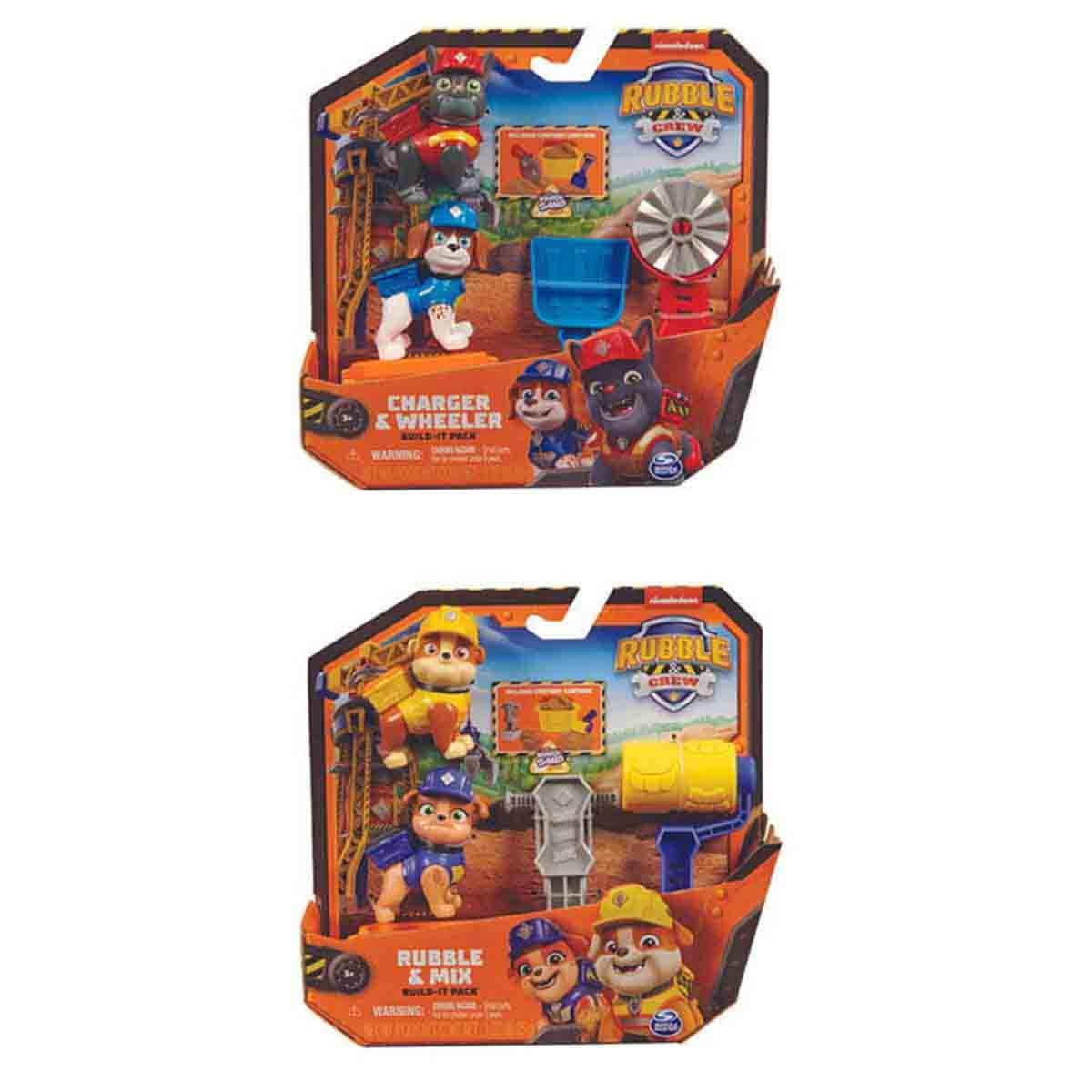 Rubble & Crew Paw Patrol Action Figures Set Assorted Unisex, 3-4 Years