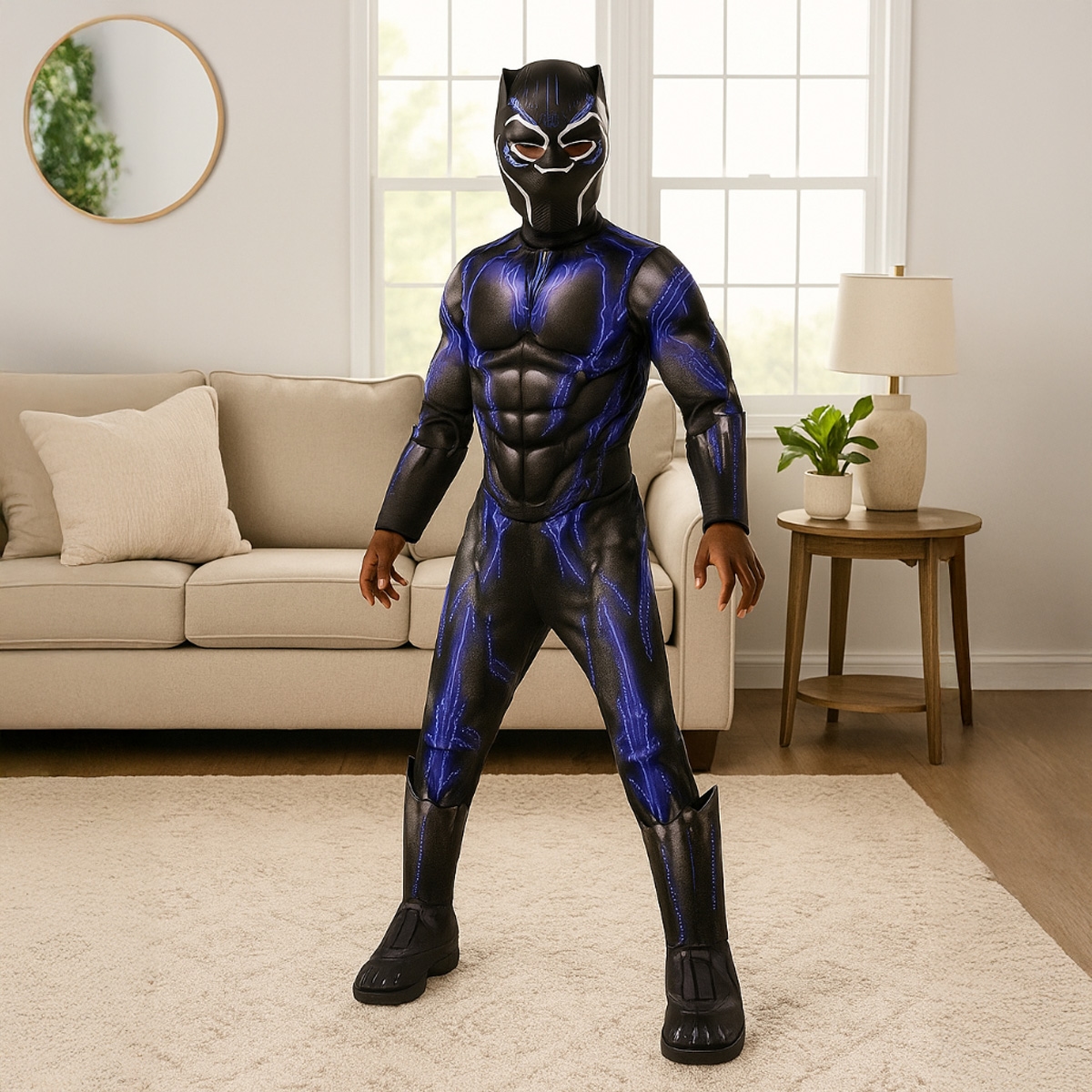 Rubies Black Panther Battle Suit Deluxe Child Costume Boys, 8-10 Years