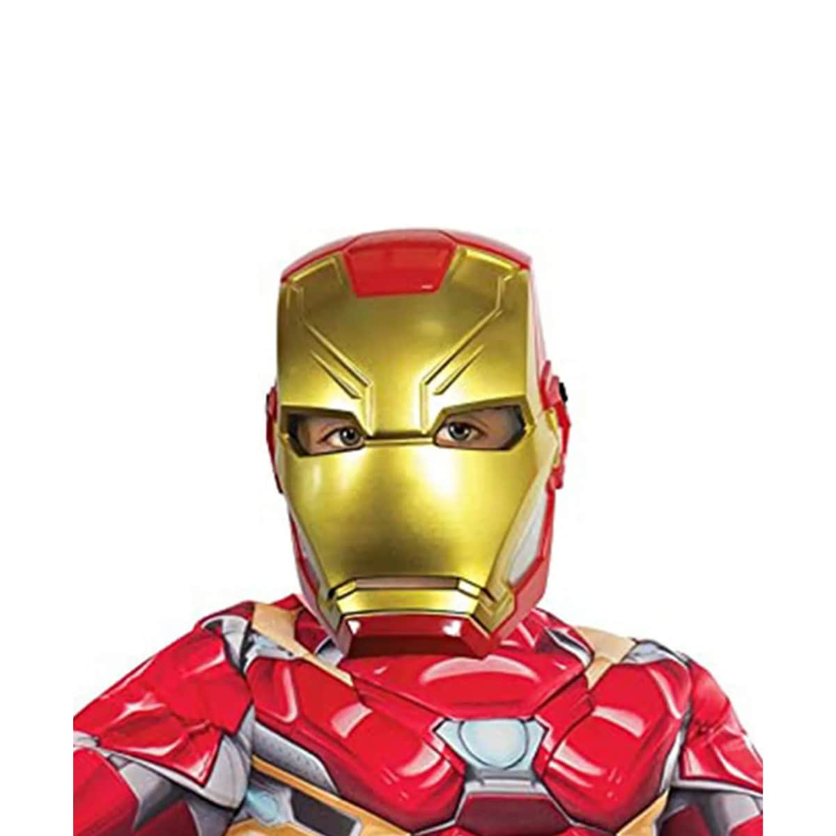 Rubies Iron Man 1/2 Metallic Mask Boys, 3-4 Years