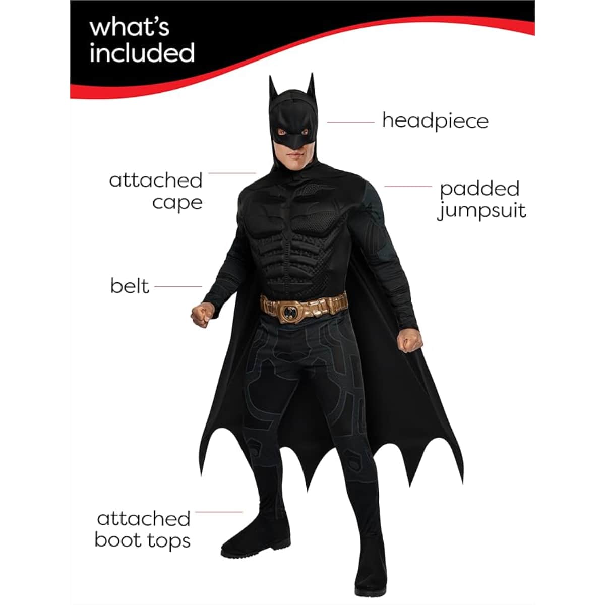 Rubies L Batman Dark Knight Rises Deluxe Adult Costume Boys, 13+ Years