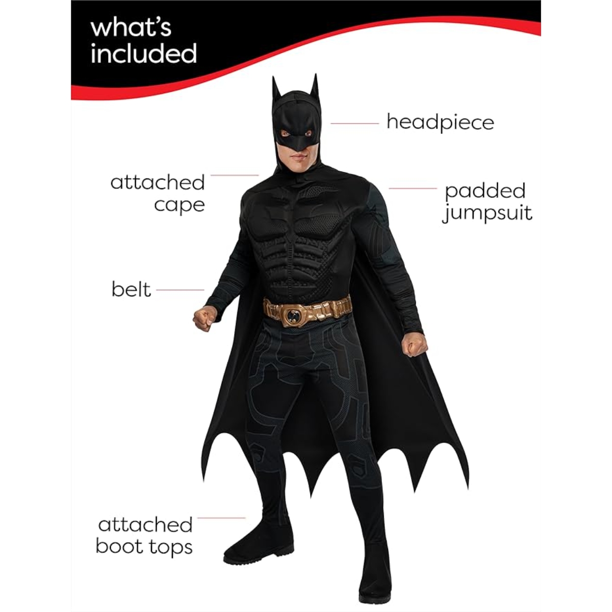 Rubies L Batman Dark Knight Rises Deluxe Adult Costume Boys, 13+ Years