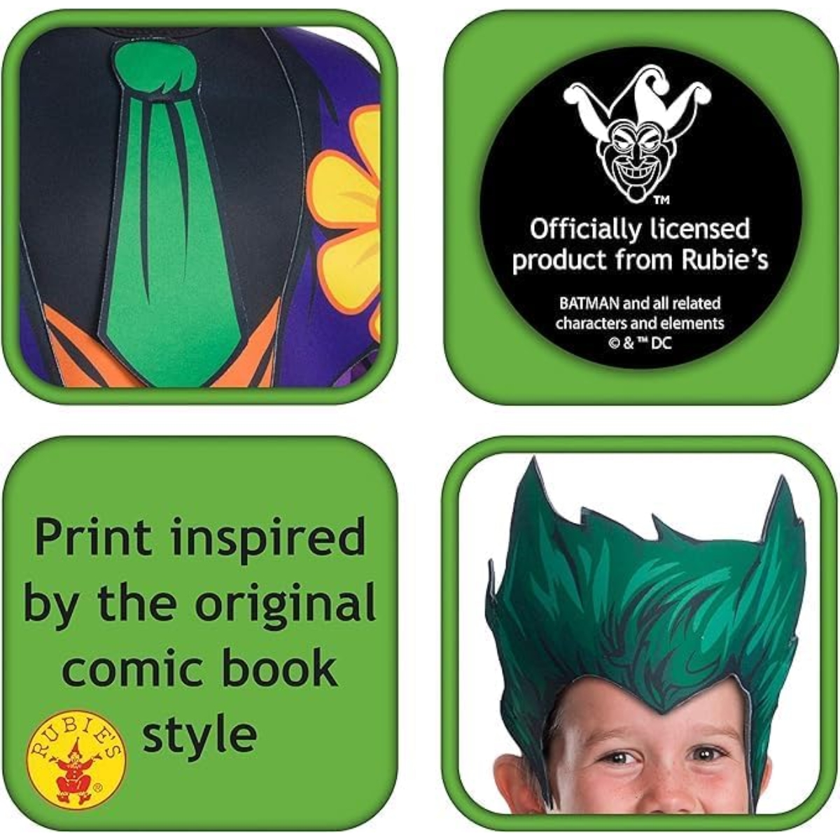 Rubies M DC Comics The Joker Costume Boys, 8-10 Years