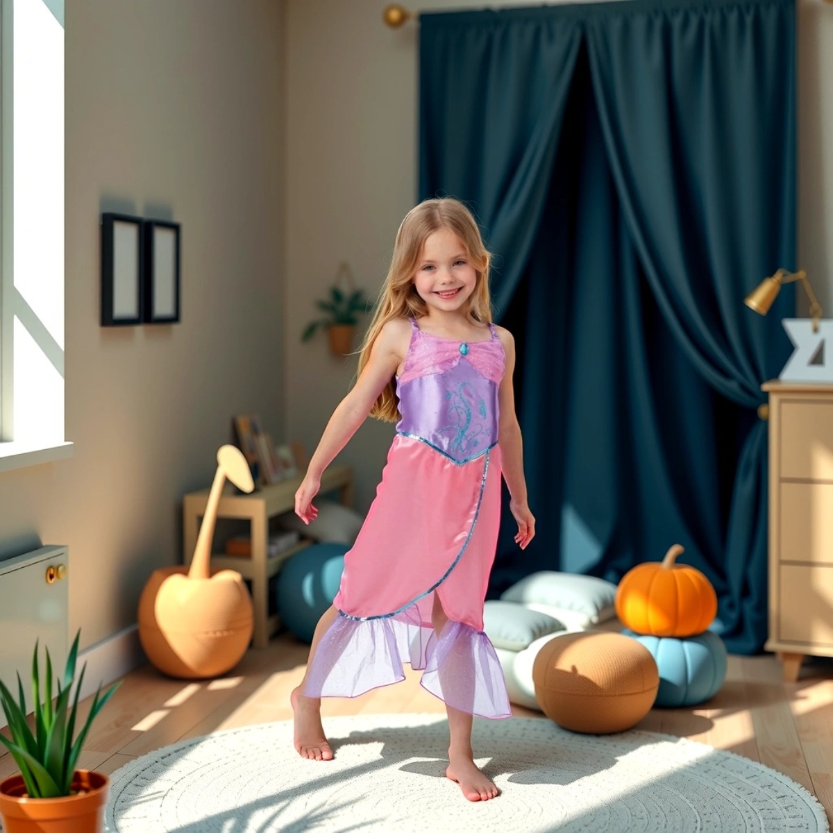 روبيز زي حورية البحر مقاس M للبنات 5-7 سنوات