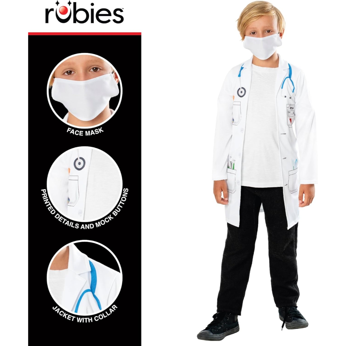 Rubies S Doctor Roleplay Kids Fancy Dress Costume Unisex, 5-7 Years
