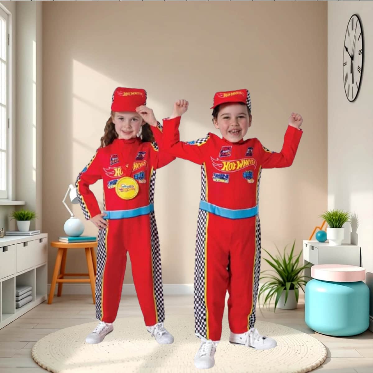 Rubies S Hot Wheels Racing Costume Suit Unisex,3-4 Years