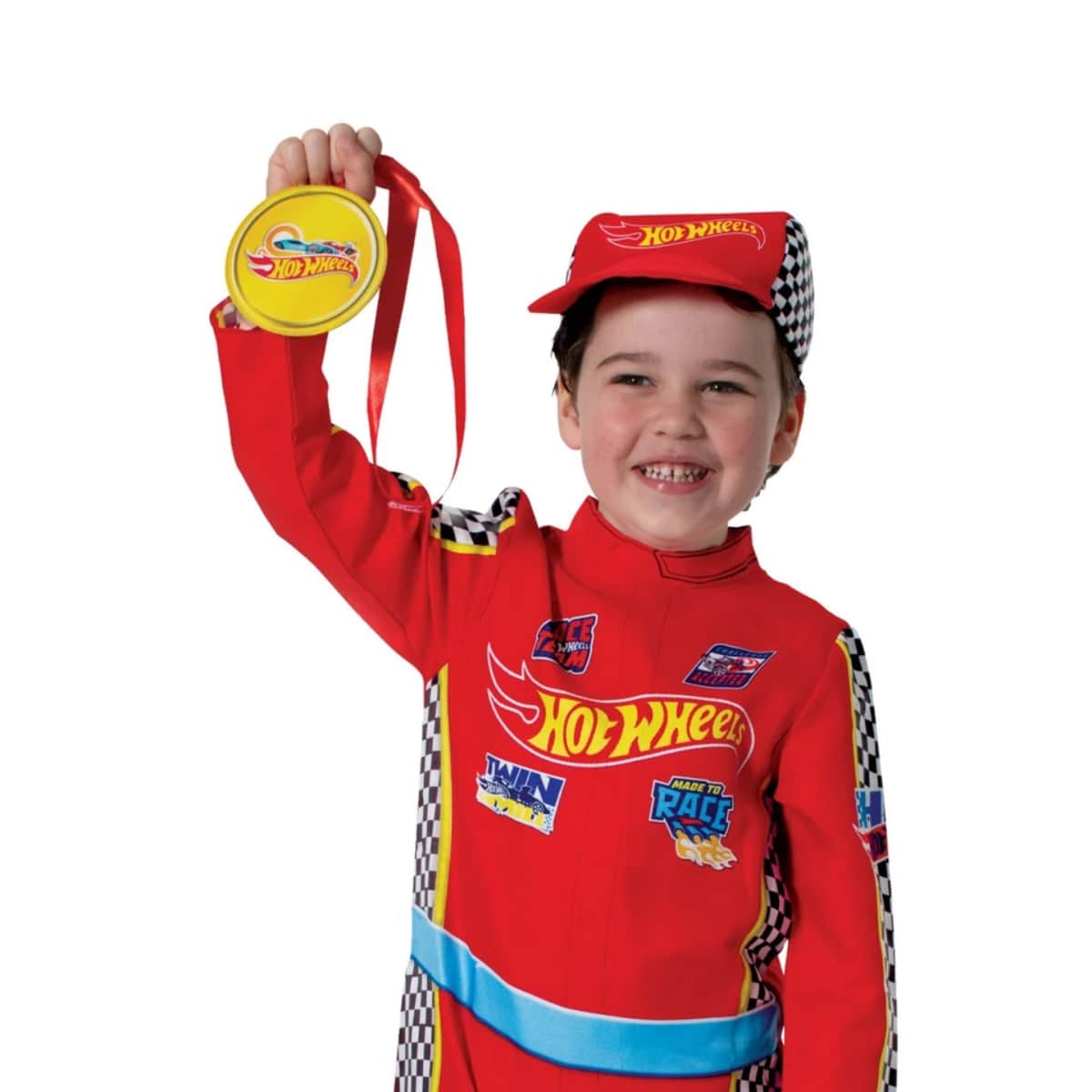Rubies S Hot Wheels Racing Costume Suit Unisex,3-4 Years
