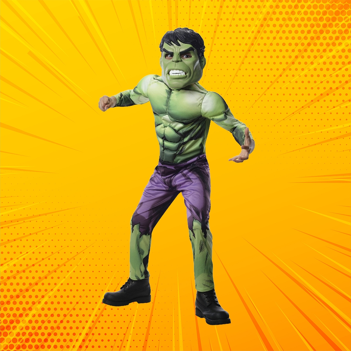 Rubies S Hulk Deluxe Costume Boys, 3-4 Years