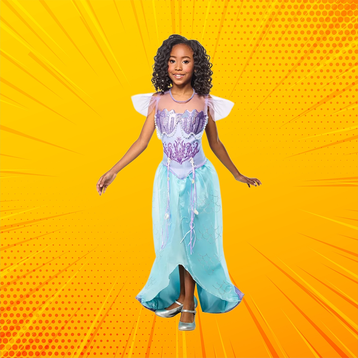 روبيز زي أميرة حورية البحر مقاس S للبنات 5-7 سنوات