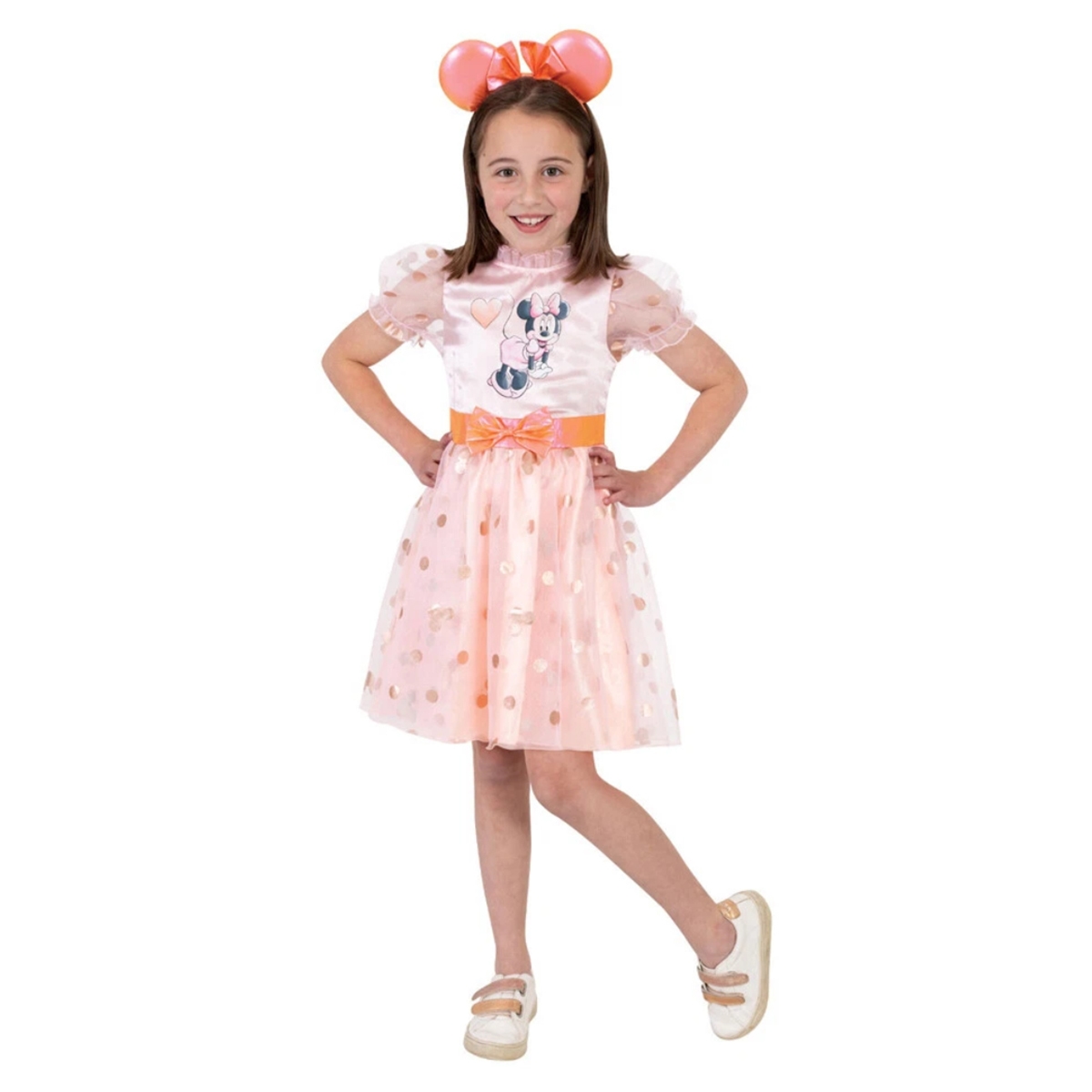 Rubies S Minnie Mouse Rose Gold Deluxe Costume Girls, 3-4 Years