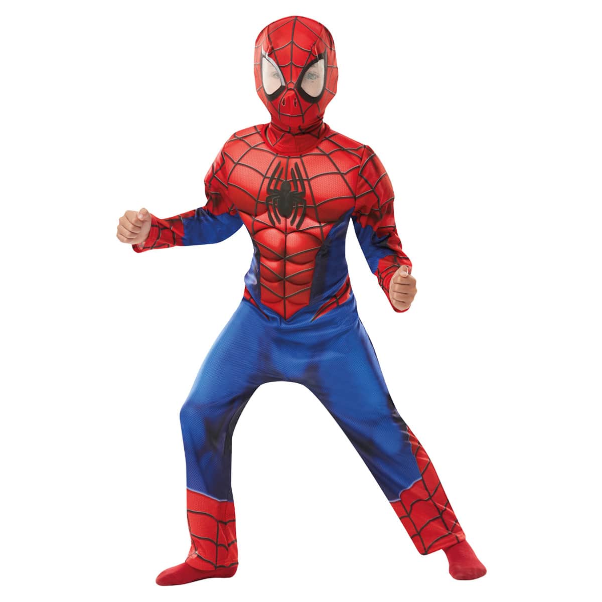 Rubies Spiderman Muscle Chest Deluxe Child Costume Boys, 8-10 Years