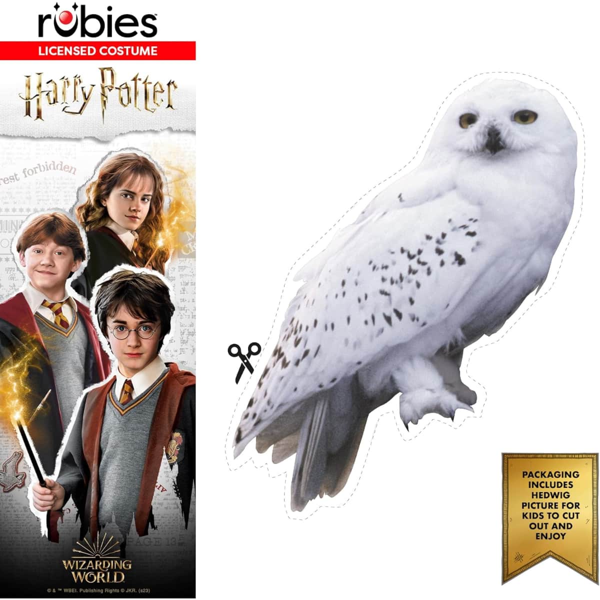 Rubies Standard Harry Potter Scarf & Glasses Set Boys, 13+ Years