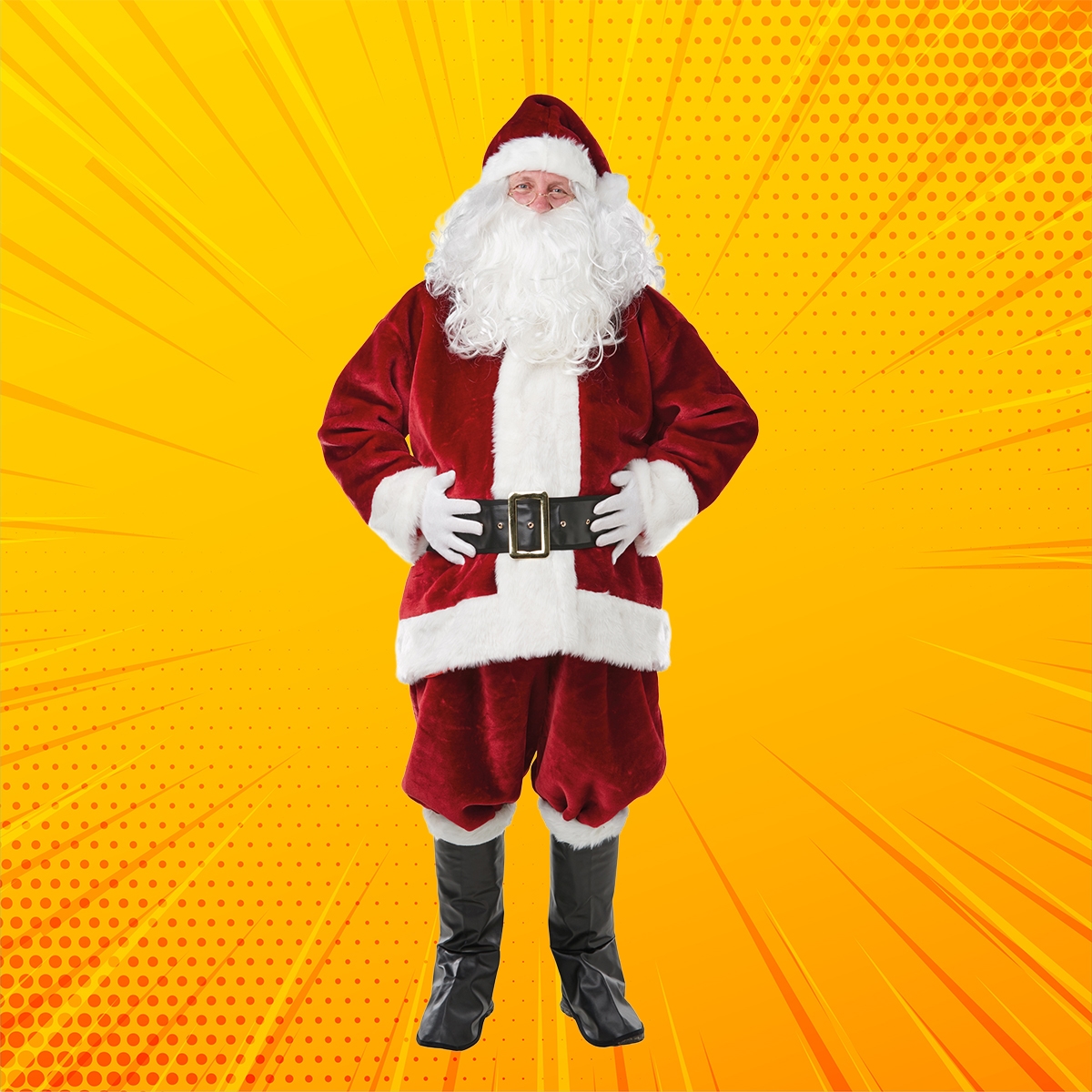 Rubies Standard Santa Claus Costume Suit Boys, 13+ Years