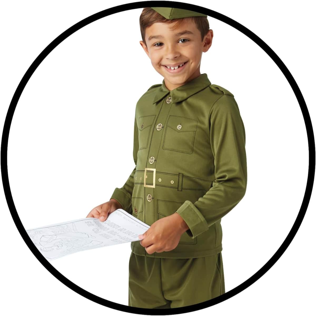 Rubies XL WW2 Solider Costume Boys, 8-10 Years