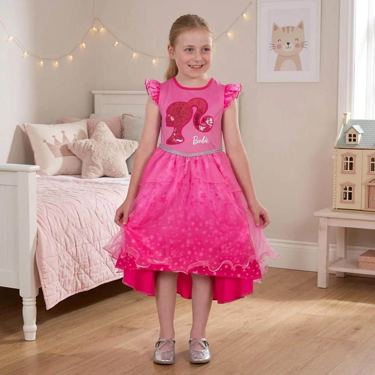 Rubies XS Barbie Sparkle Deluxe Costume Girl, 3-4 Years