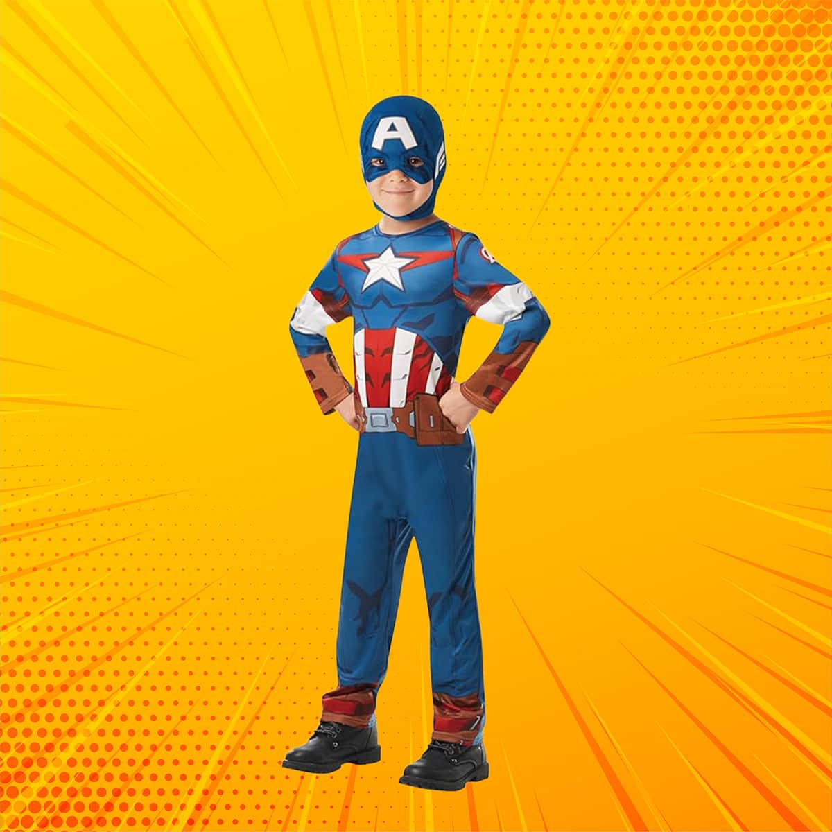 Rubies XS Captain America Costume Toddler, 0-2 Years