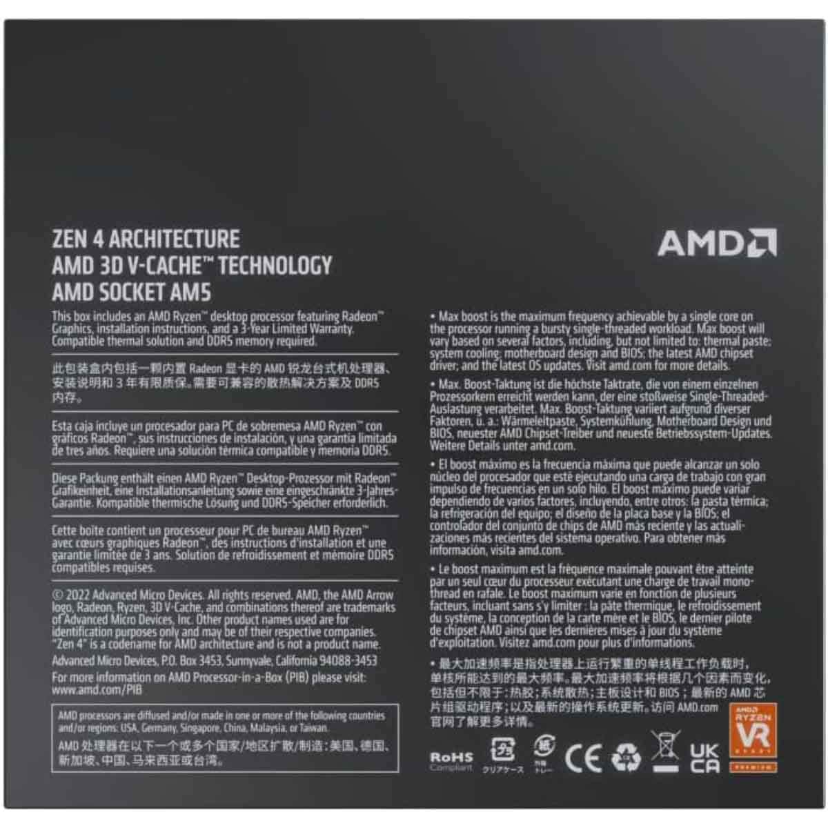 AMD Ryzen 7 7800X3D 5.0GHz 8-Core 16-Thread 104MB Processor