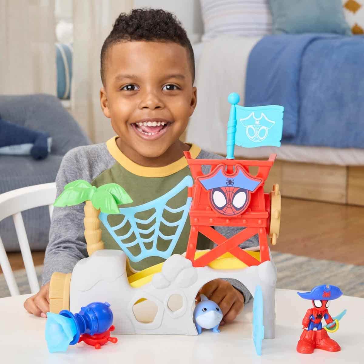 Spidey & His Amazing Friends Water-Webs Spidey Island Playset Unisex, 3-4 Years