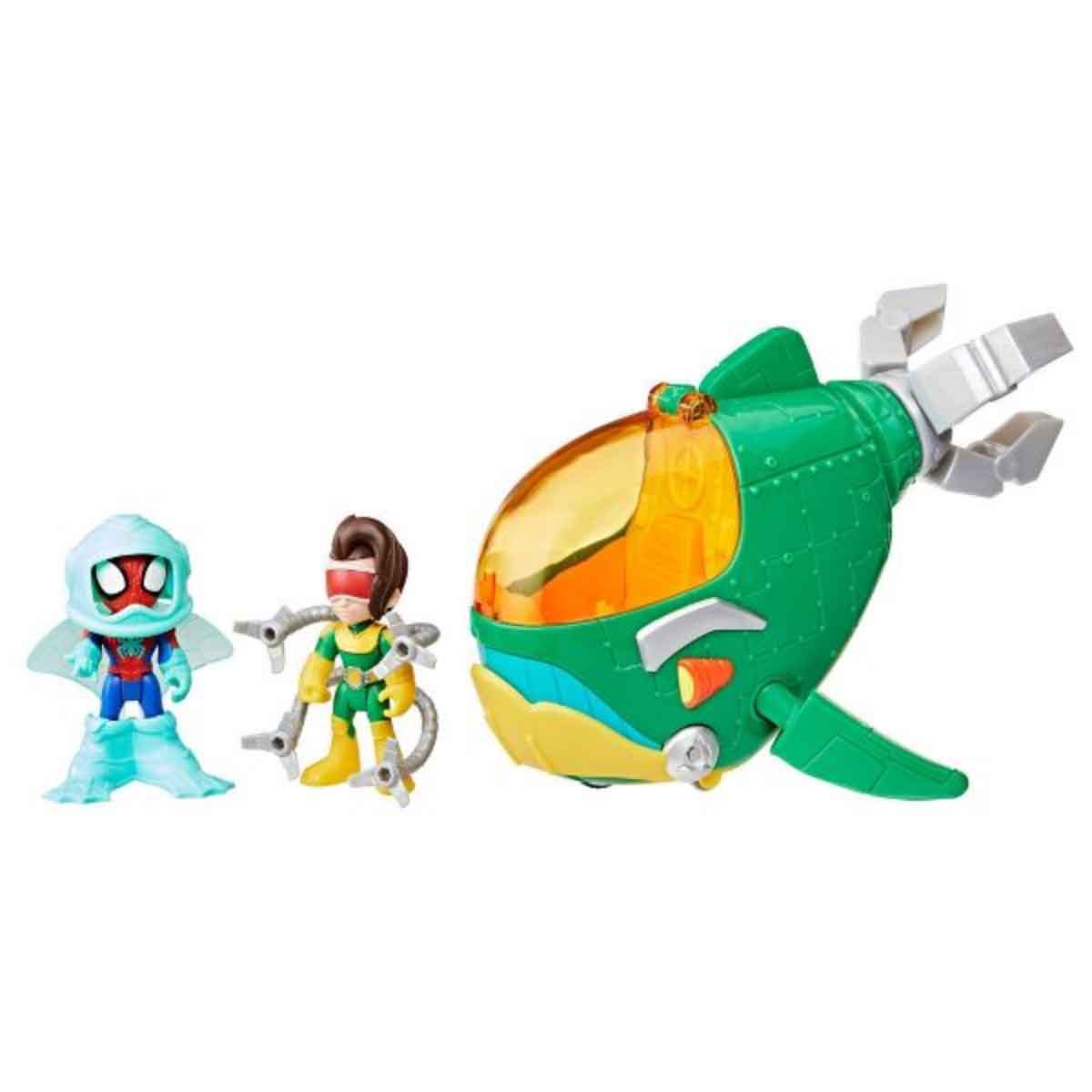 Spidey & His Amazing Friends Dock Ock Whale Toy Vehicle Playset Unisex, 3-4 Years