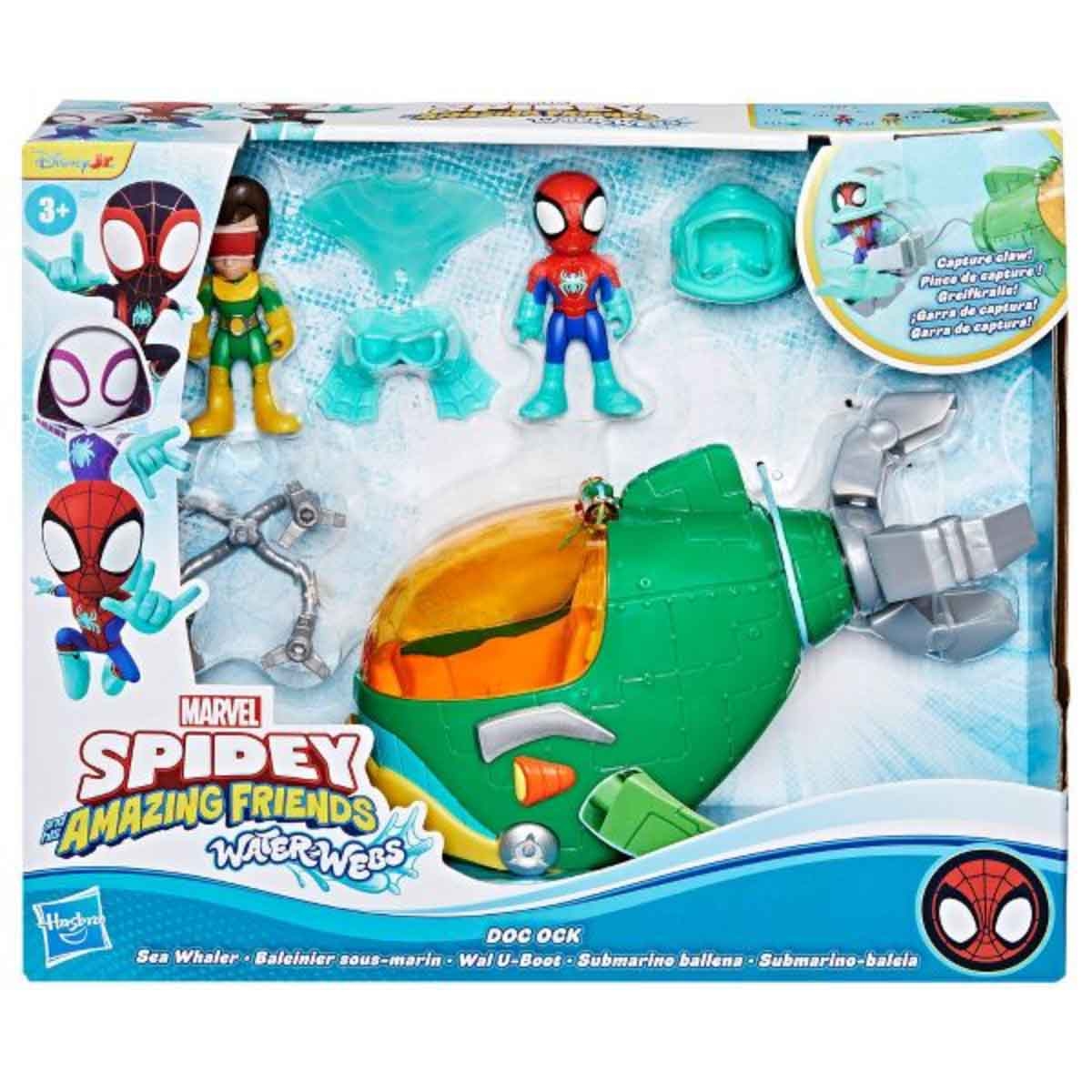 Spidey & His Amazing Friends Dock Ock Whale Toy Vehicle Playset Unisex, 3-4 Years
