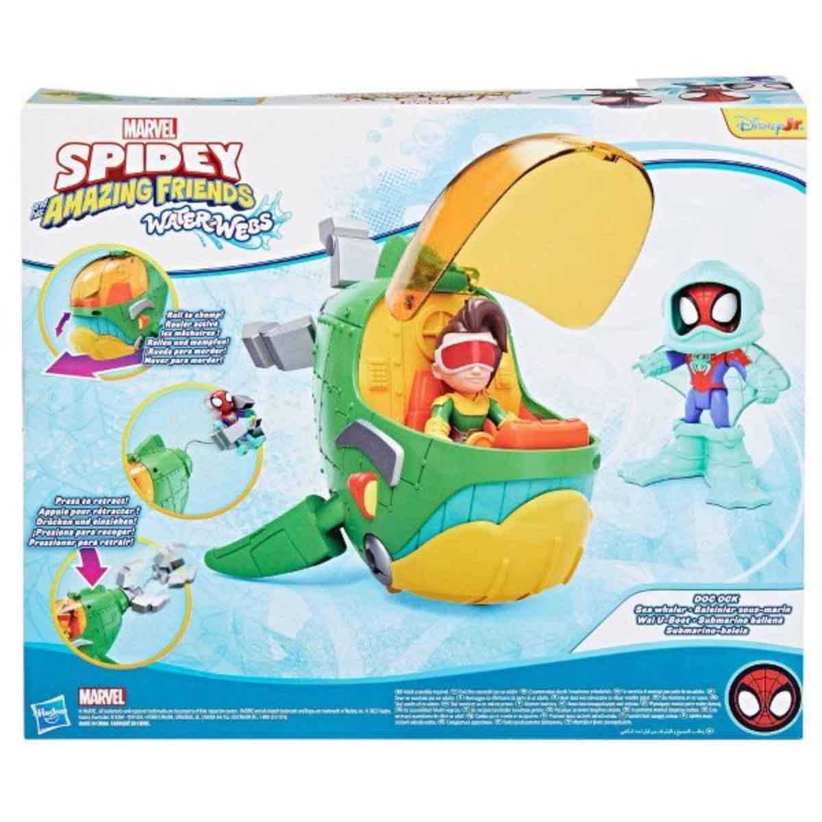 Spidey & His Amazing Friends Dock Ock Whale Toy Vehicle Playset Unisex, 3-4 Years