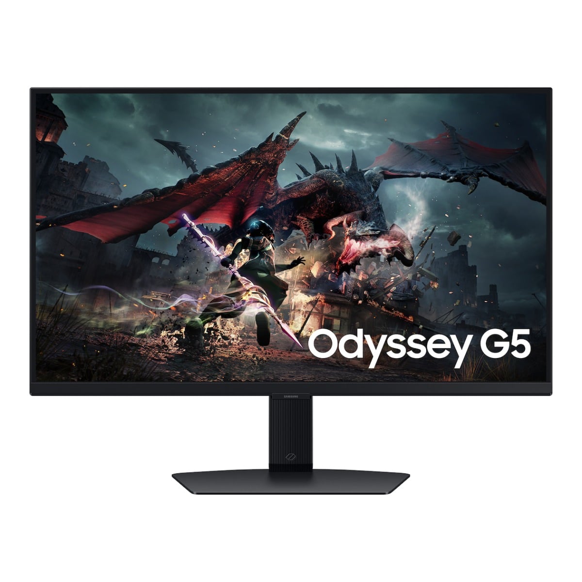 سامسونج شاشة ألعاب Odyssey G5 G50D مسطحة بدقة QHD ولوحة IPS ومعدل تحديث 180Hz