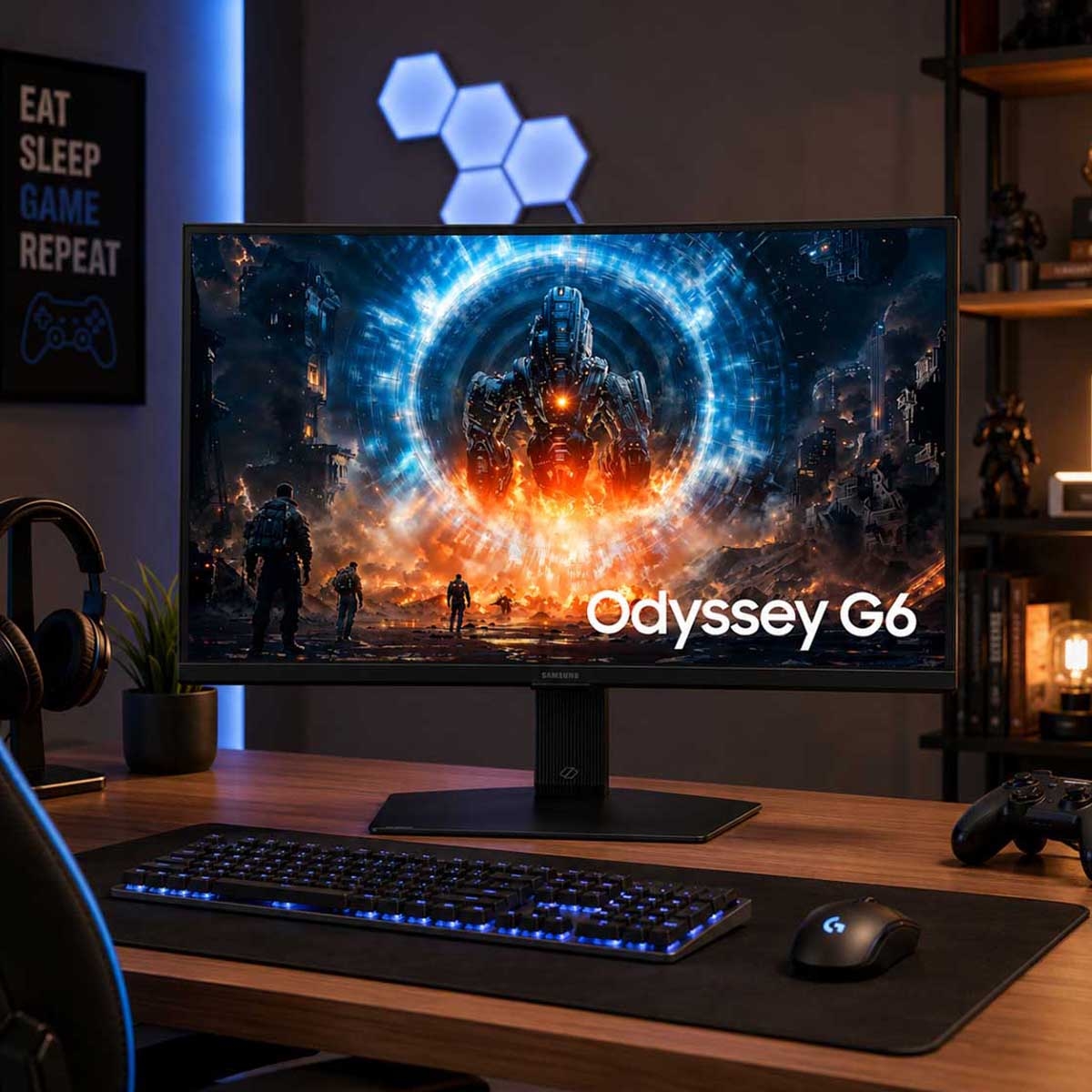 Samsung 27" Odyssey G6 Flat QHD IPS 350Hz Gaming Monitor