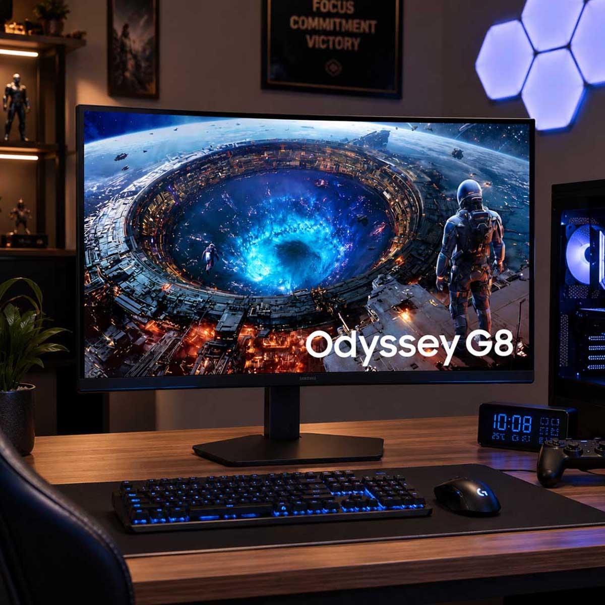Samsung 27" Odyssey G8 Flat 5K IPS 180Hz Gaming Monitor