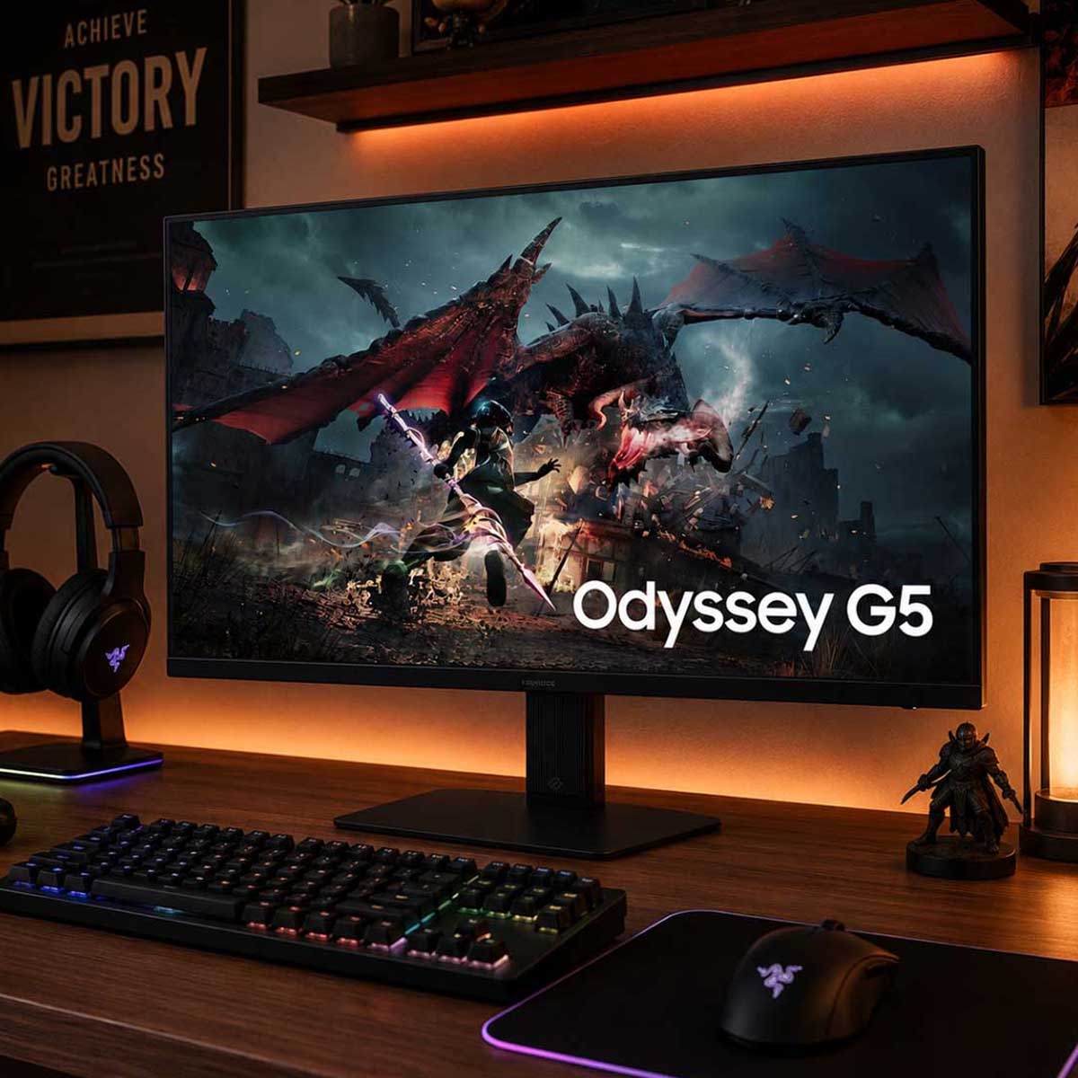 Samsung Odyssey G5 G50D Flat QHD IPS 180Hz Gaming Monitor