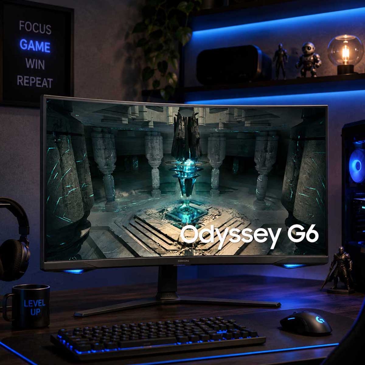 Samsung 32" Odyssey G6 Curved QHD VA 240Hz Gaming Monitor