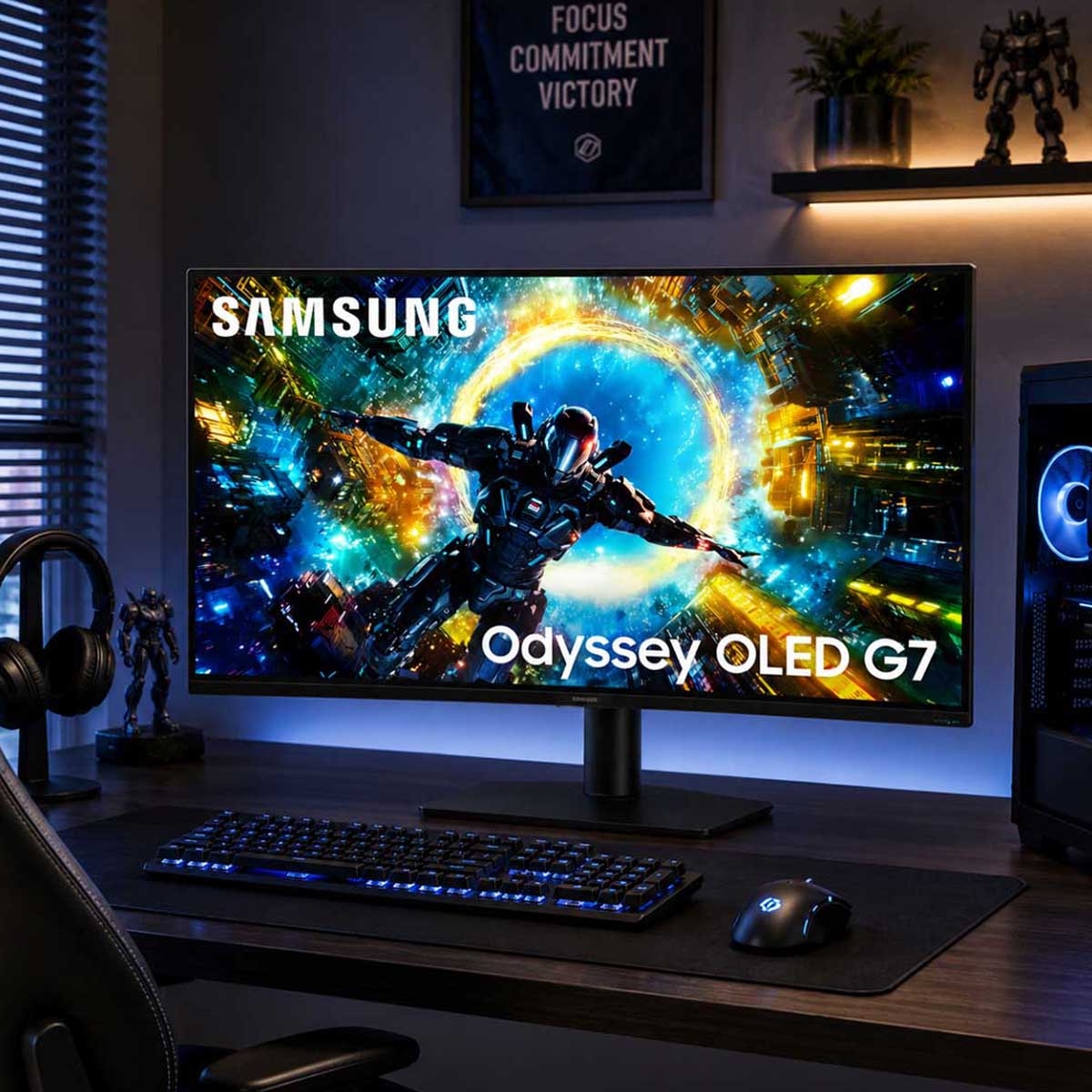 Samsung 32" Odyssey OLED G7 Flat 4K IPS 165Hz/330Hz Gaming Monitor