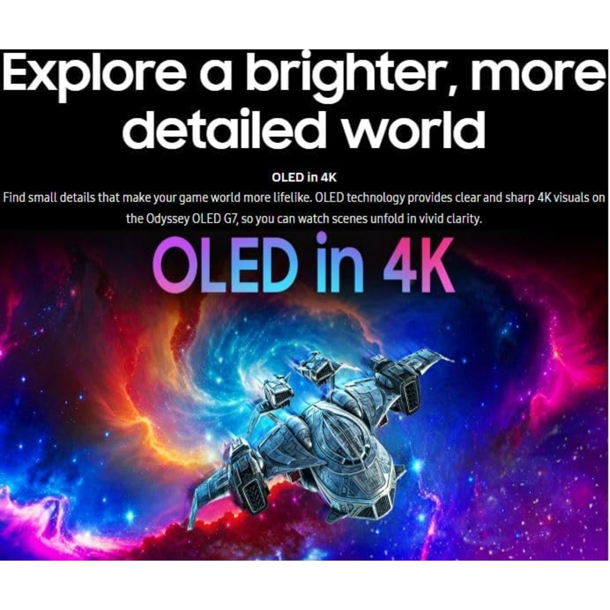 Samsung 32" Odyssey OLED G7 Flat 4K IPS 165Hz/330Hz Gaming Monitor