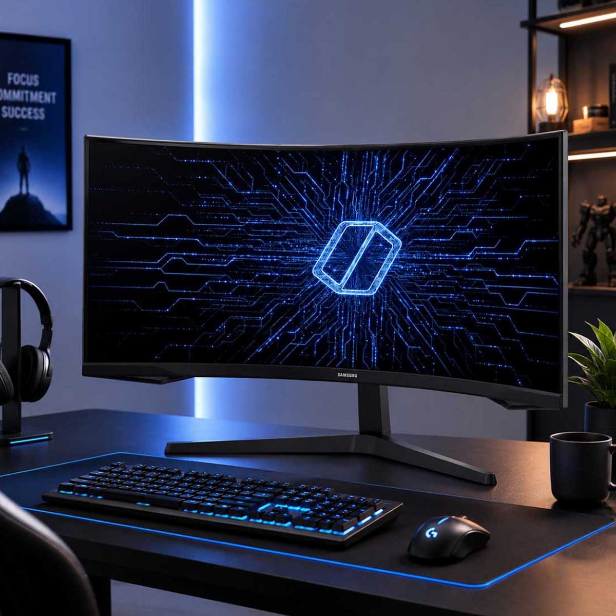 Samsung 34" Odyssey G5 Curved UWQHD VA 165Hz Gaming Monitor