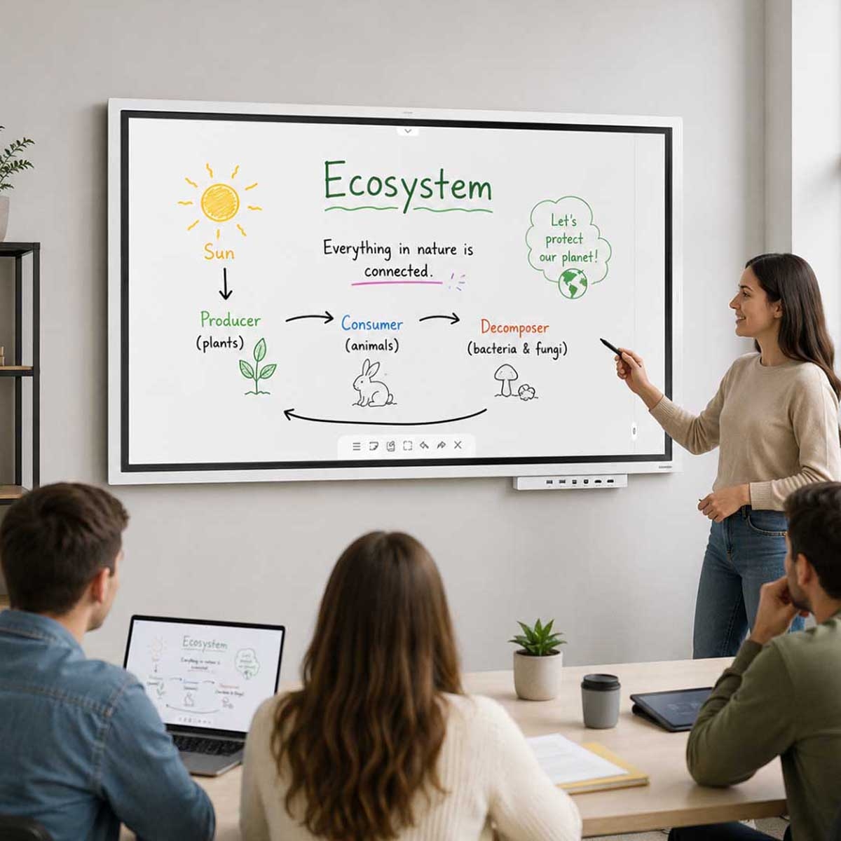 Samsung 55" WM55R Flip Interactive Display