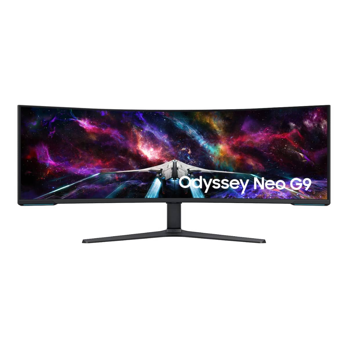 سامسونج شاشة ألعاب Odyssey Neo G9 منحنية مقاس 57 انش بدقة DUHD ولوحة VA ومعدل تحديث 240Hz