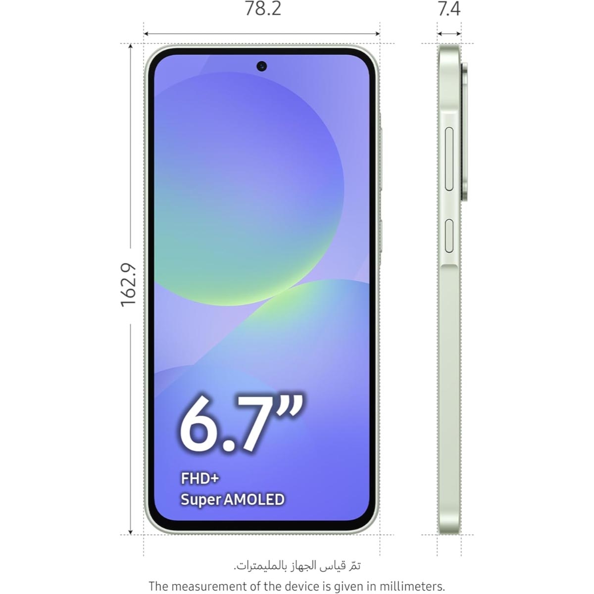 Samsung Galaxy A36 5G Android Smartphone (8GB RAM, 128GB Storage) - Awesome Lime, KSA Version