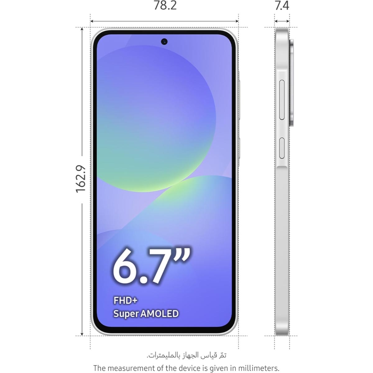 Samsung Galaxy A36 5G Android Smartphone (8GB RAM, 128GB Storage) - Awesome White, KSA Version
